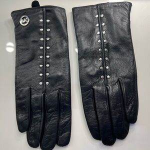 Michael Kors Genuine Studded Leather Gloves